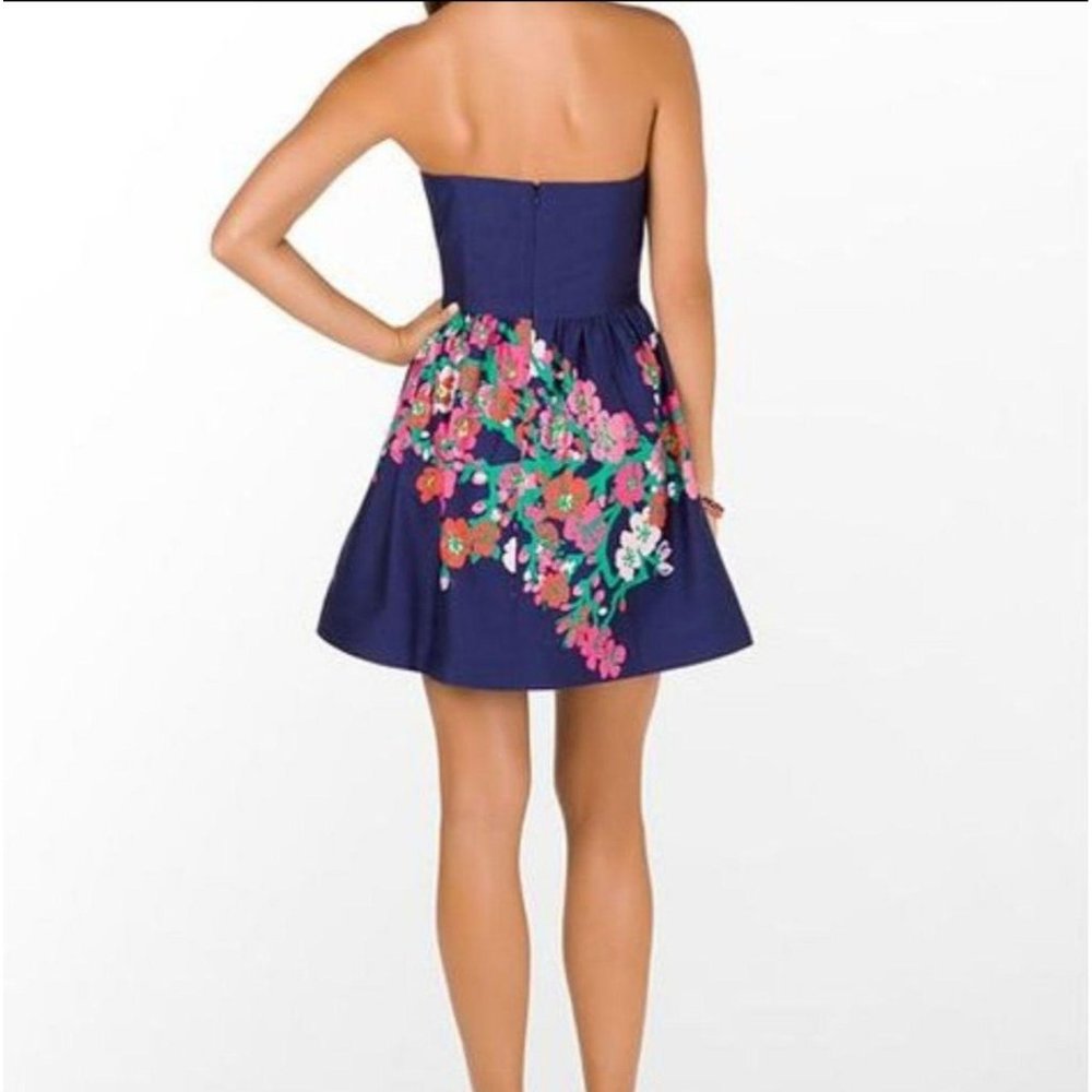 LILY PULITZER  CHERRY MINE  PLUS SIZE STRAPLESS COCKTAIL DRESS 14 - Picture 6 of 6